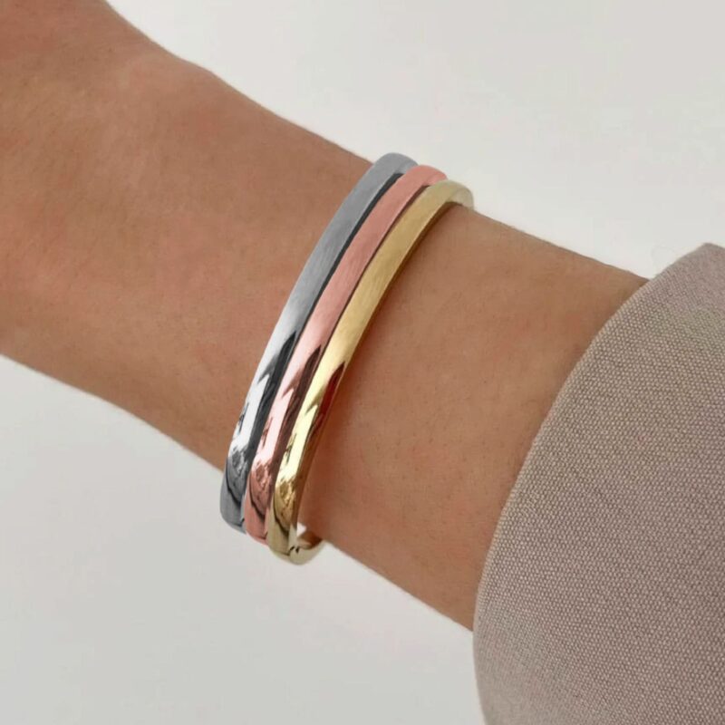Ellipse Éclat - bracciale rigido apribile in acciaio inossidabile in tre tonalità