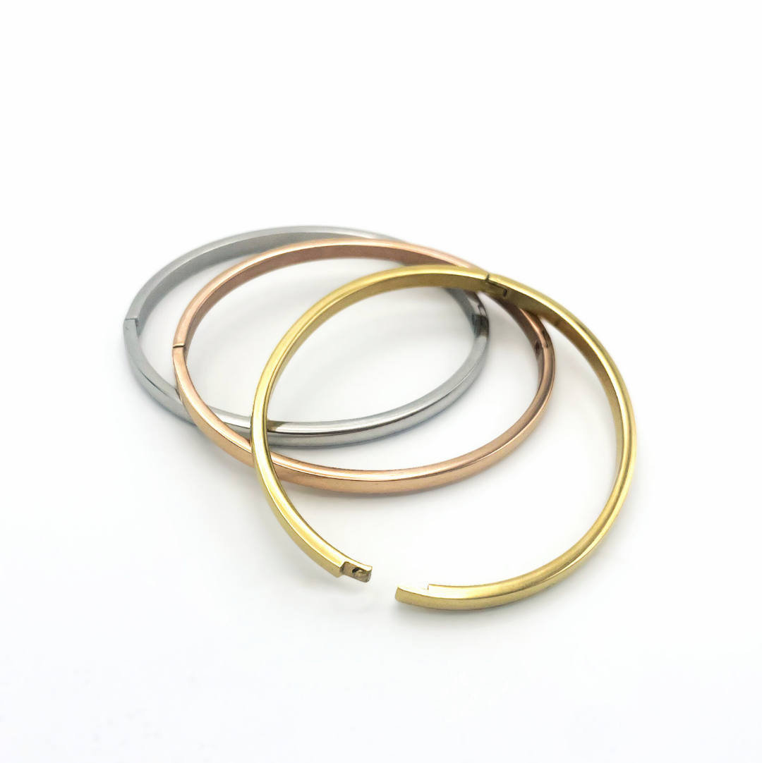 Ellipse Éclat – Set di bracciali rigidi in acciaio, tre tonalità