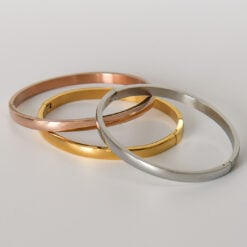Ellipse Éclat – Set di bracciali rigidi in acciaio, tre tonalità