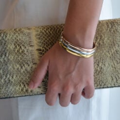 Ellipse &Eacute;clat &ndash; Set di bracciali rigidi in acciaio, tre tonalit&agrave;