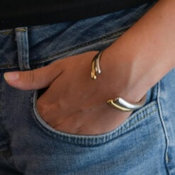 Bracciale Contour oro e argento