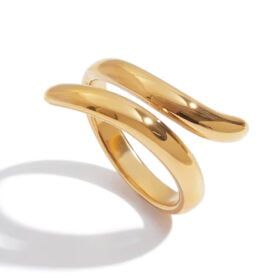 Ondée – Anello regolabile in acciaio inossidabile