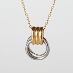 Nouè – Collana bicolore in acciaio