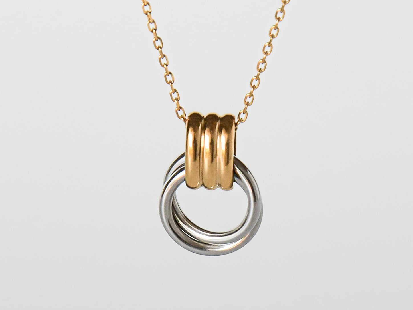 Nouè – Collana bicolore in acciaio