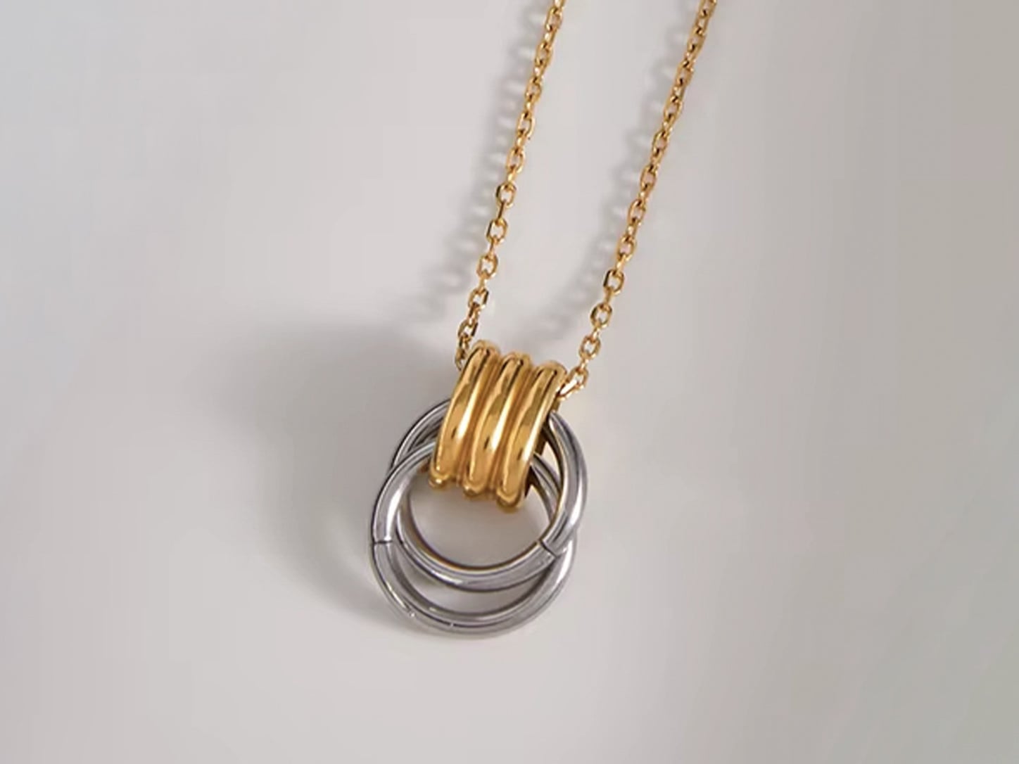 Nouè – Collana bicolore in acciaio