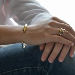 Duo Trilogy & Contour - Set anelli e bracciale in acciaio