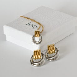 Set Nou&eacute; &ndash; Collana e orecchini bicolore